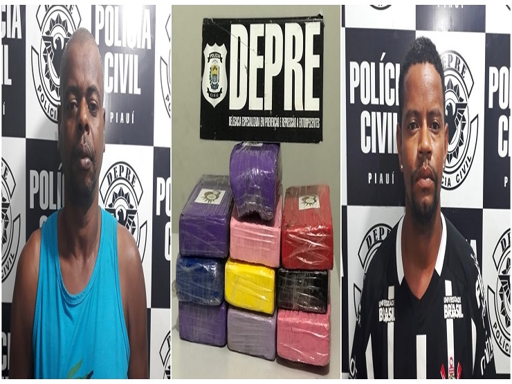 Polícia prende baianos com dez quilos de cocaína em Parnaíba
