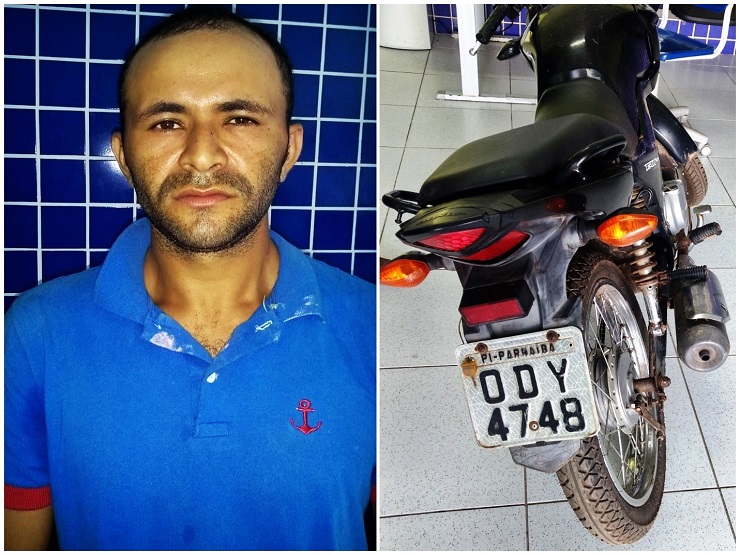 Acusado de tráfico de drogas é preso com moto roubada, na zona rural de Parnaíba
