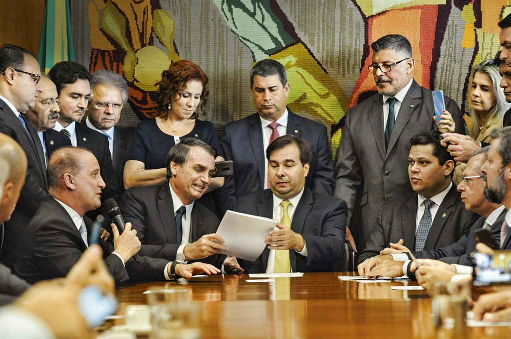 Presidente da Câmara dos Deputados, dep. Rodrigo Maia, recebe o Presidente da República, Jair Bolsonaro