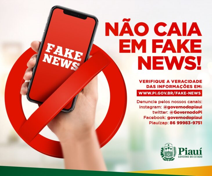 Governo do Piauí cria página para combater notícias falsas