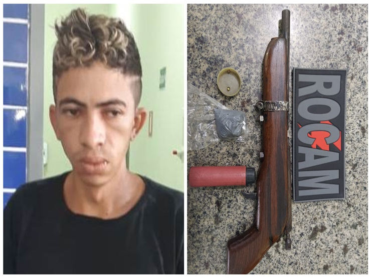 Denúncia de tráfico encerra na prisão de ‘Raposão’ com arma de fogo artesanal