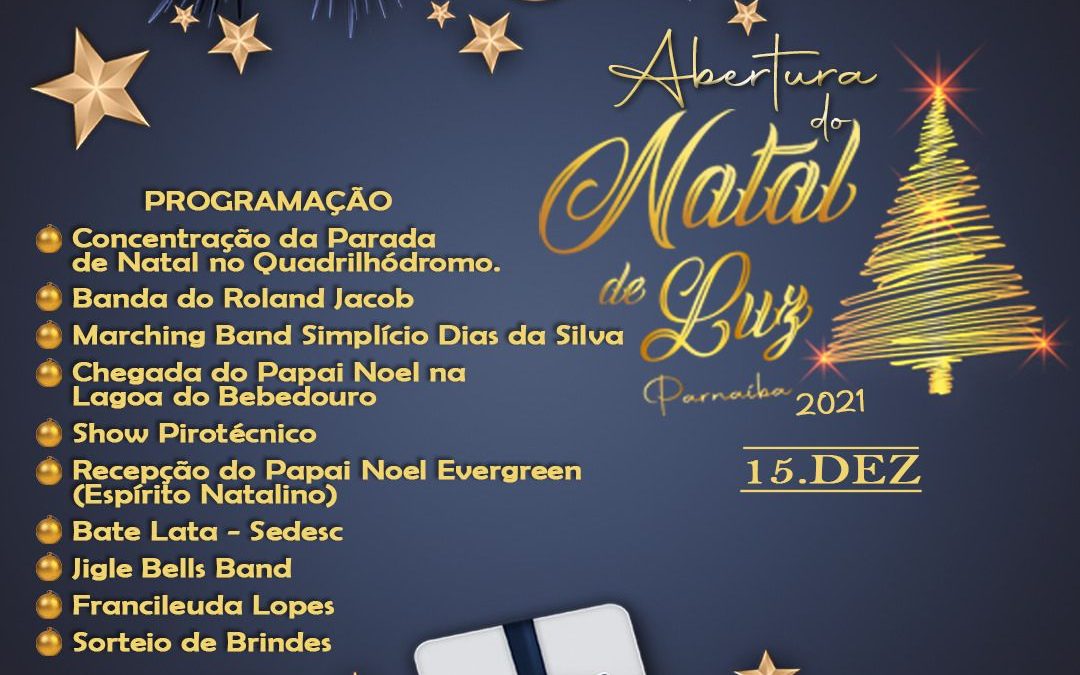 Prefeitura de Parnaíba divulga programação do Natal de Luz