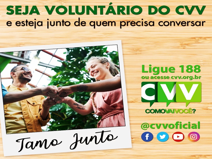CVV Parnaíba abre inscrições para curso gratuito de voluntários pela prevenção do suicídio