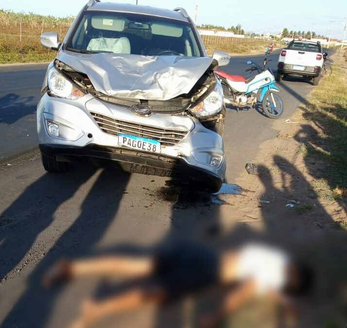 Motociclista de 20 anos morre ao colidir frontalmente contra carro de passeio em Luís Correia