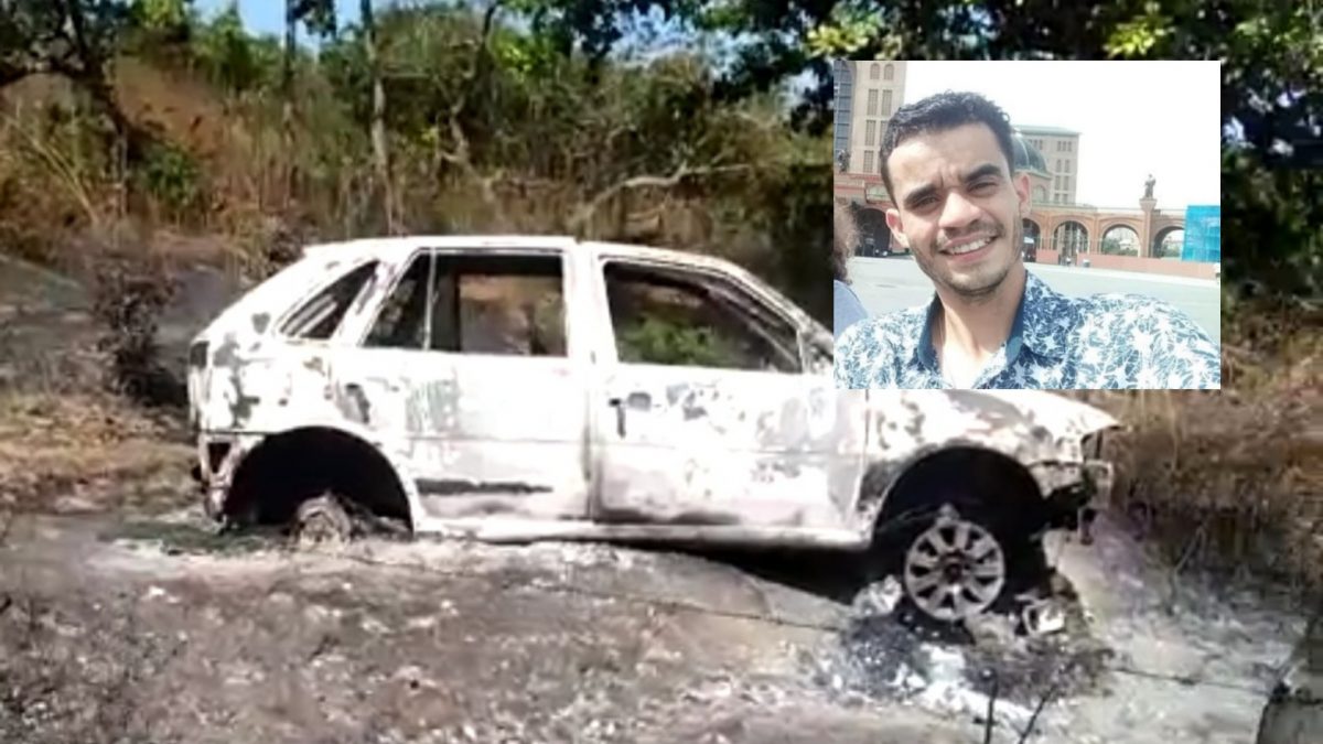 Motorista por aplicativo sai para trabalhar e desaparece; carro da vítima foi encontrado incendiado