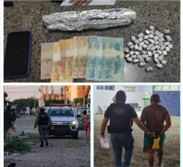 Força Tarefa cumpre mandados da justiça e flagra tráfico de drogas em Luís Correia