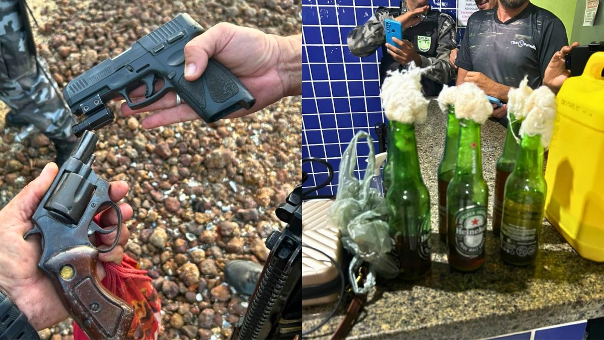 Quatro homens são presos em Cajueiro da Praia com drogas, armas e bombas caseiras