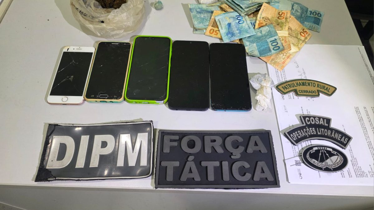 Mandado de prisão leva à apreensão de drogas, celulares e dinheiro em Parnaíba