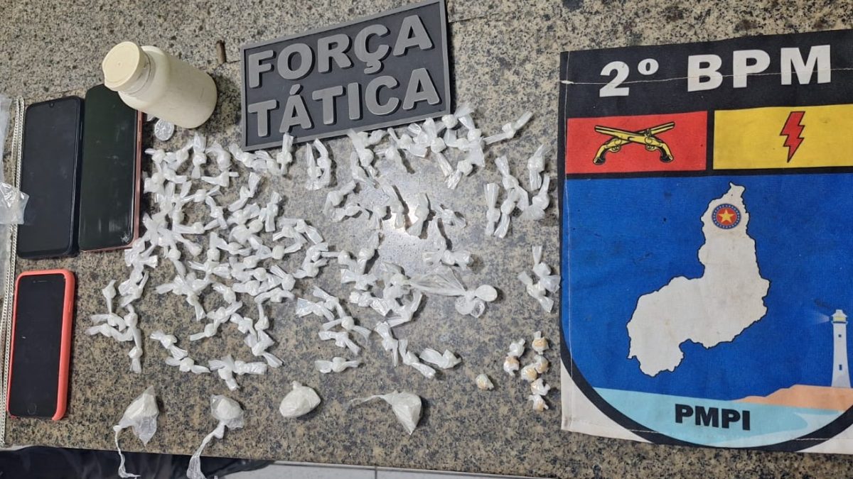 Suspeito de tráfico é preso com mais de 100 porções de cocaína, em Parnaíba