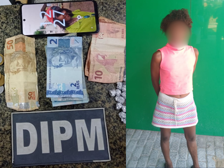 Mulher é presa por tráfico de drogas no bairro Piauí, em Parnaíba