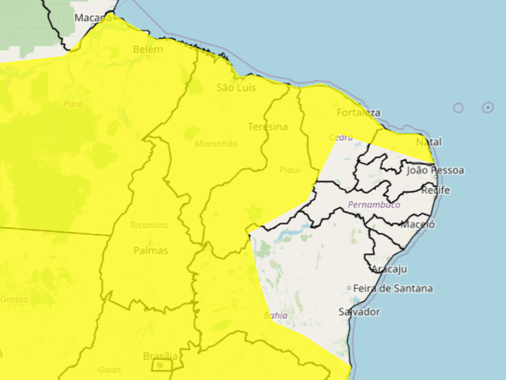 INMET faz alerta de chuvas intensas para todo o Piauí nesta terça-feira