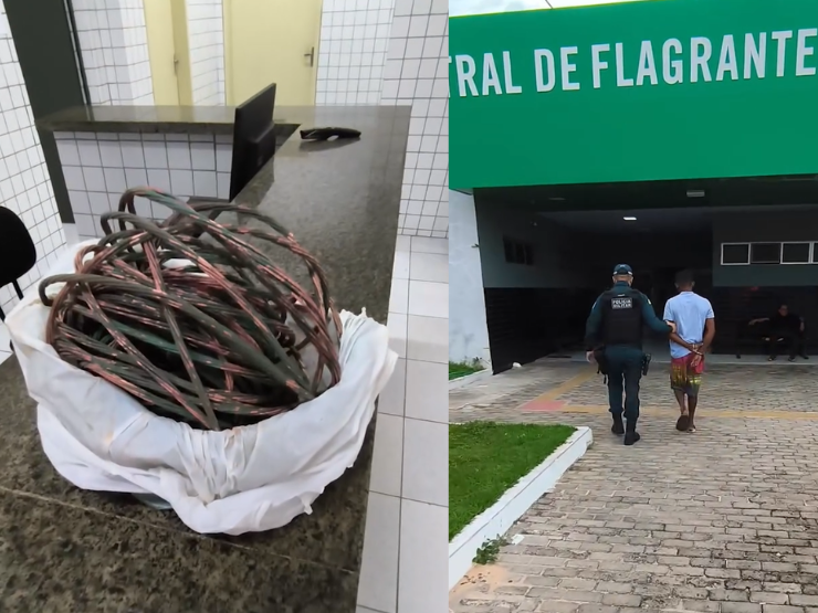 Homem é detido suspeito de furtar fios de energia em diferentes pontos de Parnaíba