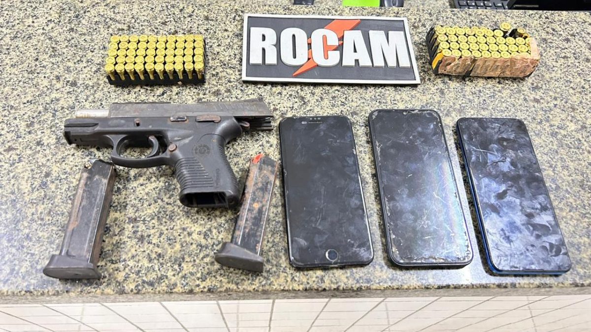 Dois indivíduos são presos após apreensão de arma e munições em Parnaíba