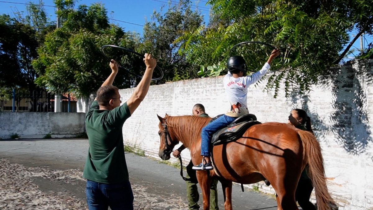Equoterapia da Polícia Militar transforma vidas e soma quase 9,6 mil atendimentos em Parnaíba