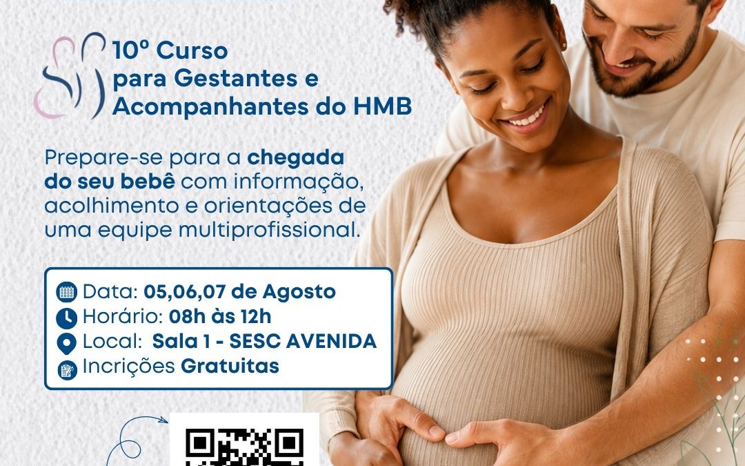 Hospital Marques Basto abre inscrições para curso gratuito de gestantes e acompanhantes
