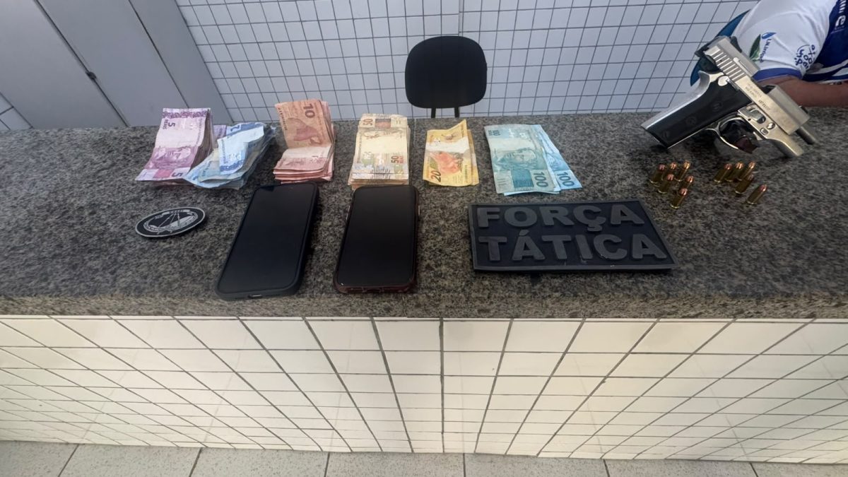 Homem é preso com arma e munições nas proximidades da Rodoviária
