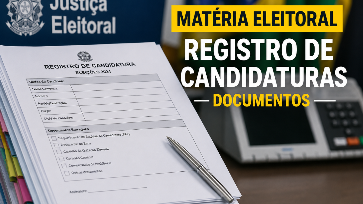 Matéria eleitoral. Registro de candidaturas. Documentos – Por Josino Ribeiro