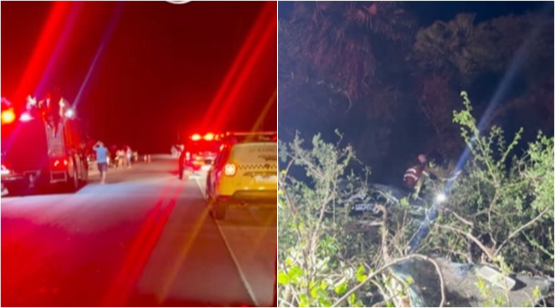 Capotamento na estrada da Pedra do Sal deixa um morto, feridos e mobiliza buscas por desaparecido