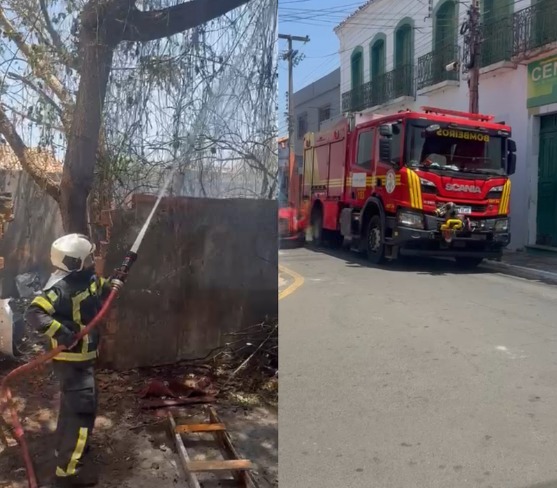 Princípio de incêndio assusta funcionários em loja de eletrônicos no Centro de Parnaíba