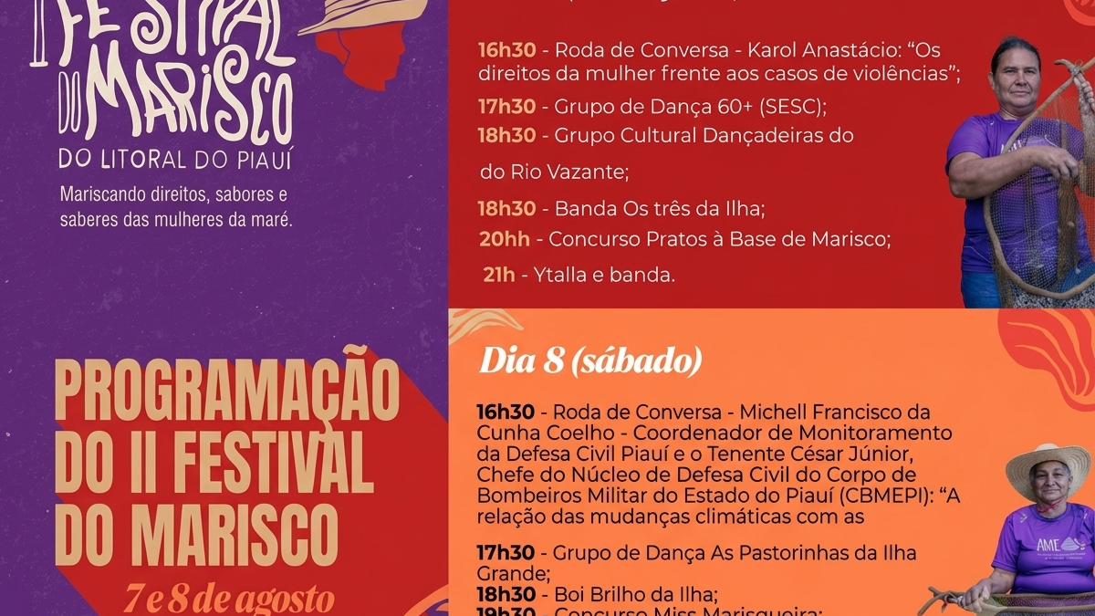 II Festival do Marisco do Litoral do Piauí celebra cultura, direitos e gastronomia em Parnaíba
