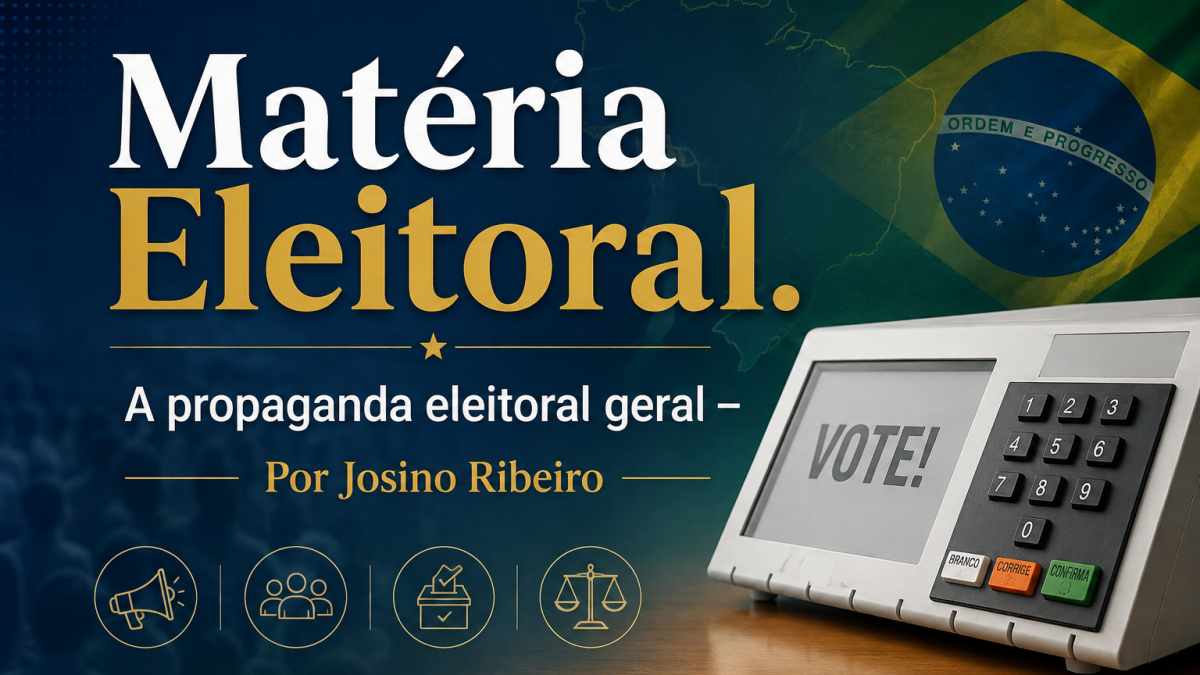 Matéria Eleitoral. A propaganda eleitoral geral – Por Josino Ribeiro